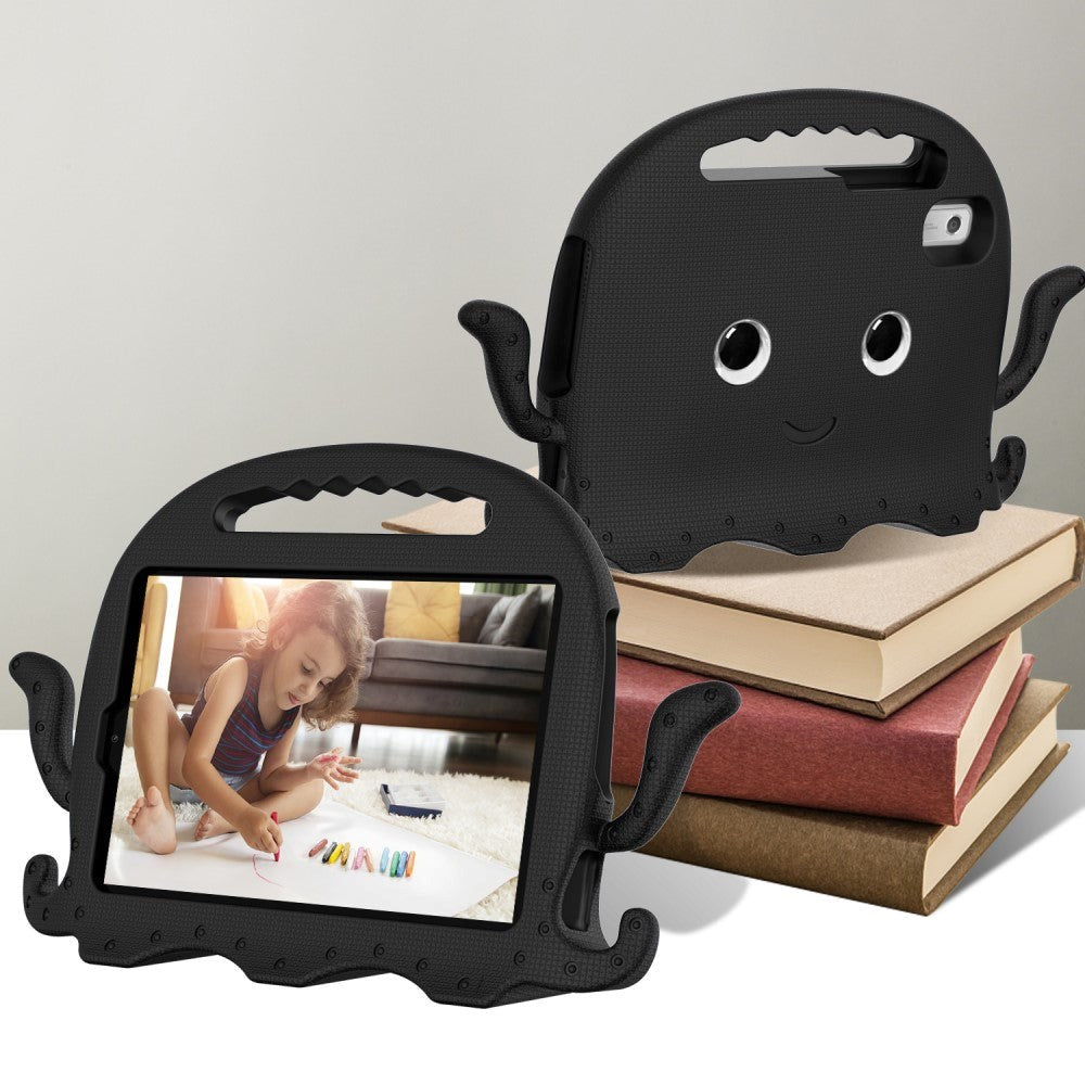 Lenovo Tab M9 Børne Cover m. Skulderstrop & Håndholder - Blæksprutte - Sort
