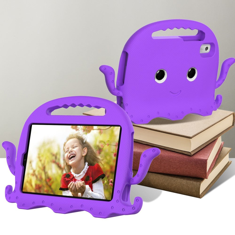 Lenovo Tab M9 Børne Cover m. Skulderstrop & Håndholder - Blæksprutte - Lilla
