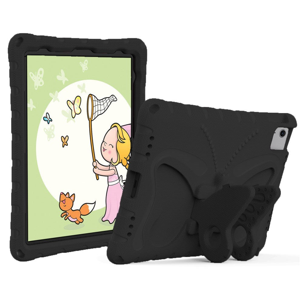 EIDERWOOD iPad Air 11" (2026 / 2025 / 2024) Børne Cover - Butterfly Kickstand Cover m. Skulderstrop - Sort