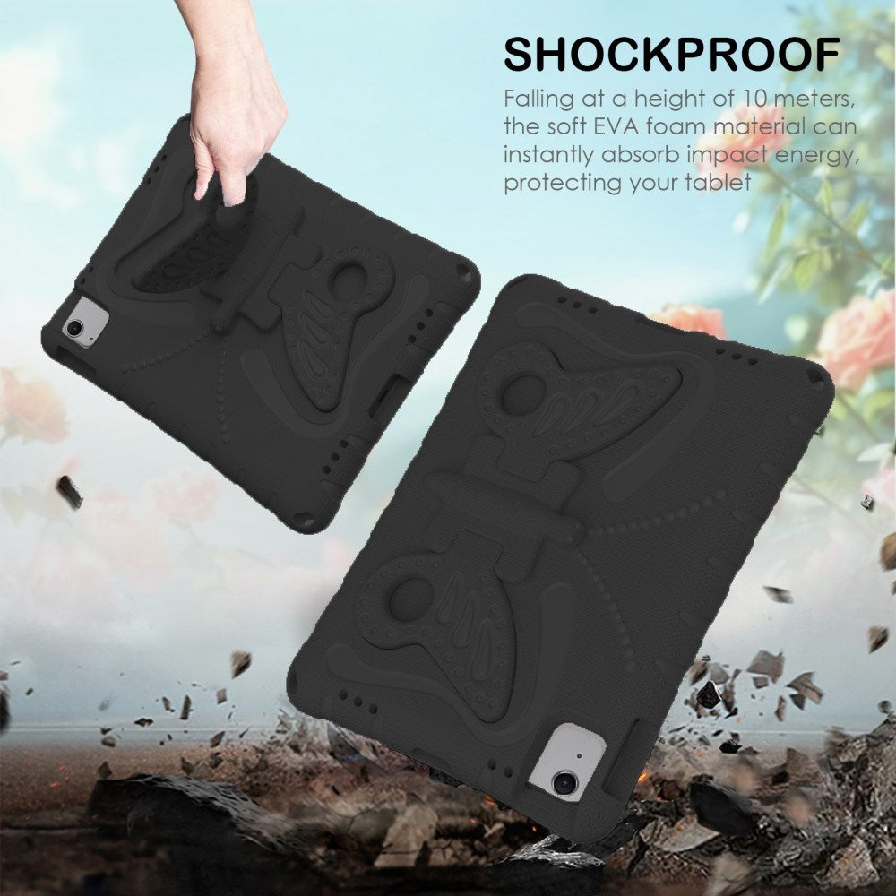 EIDERWOOD iPad Air 11" (2026 / 2025 / 2024) Børne Cover - Butterfly Kickstand Cover m. Skulderstrop - Sort