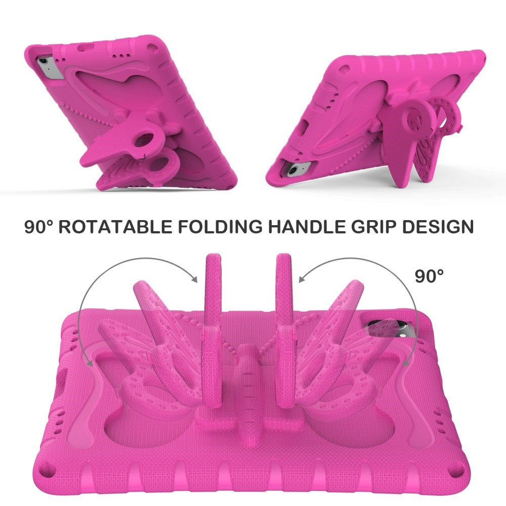 EIDERWOOD iPad Air 11" (2026 / 2025 / 2024) Børne Cover - Butterfly Kickstand Cover m. Skulderstrop - Pink
