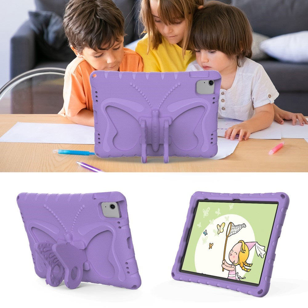 EIDERWOOD iPad Air 11" (2026 / 2025 / 2024) Børne Cover - Butterfly Kickstand Cover m. Skulderstrop - Lilla