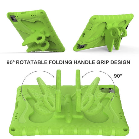 EIDERWOOD iPad Pro 11" (2025 / 2024) Børne Cover - Butterfly Kickstand Cover m. Skulderstrop - Grøn