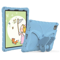 EIDERWOOD iPad Pro 11" (2025 / 2024) Børne Cover - Butterfly Kickstand Cover m. Skulderstrop - Lyseblå