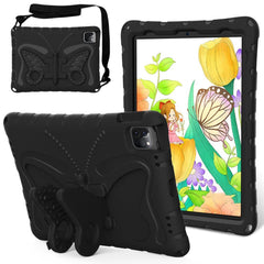 EIDERWOOD iPad Air 13" (2025 / 2024) / Pro 13" (2025 / 2024) / Pro 12.9" (2022-2018) Børne Cover - Butterfly Kickstand Cover m. Skulderstrop - Sort