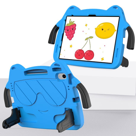 EIDERWOOD iPad Air 11" (2026 / 2025 / 2024) Børne Cover m. Ståfunktion & Håndtag - Smiley - Blå
