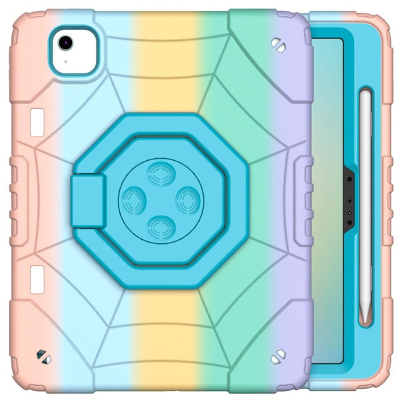 EIDERWOOD iPad Air 11" (2026 / 2025 / 2024) Børne Cover m. Kickstand & Håndtag - Regnbue