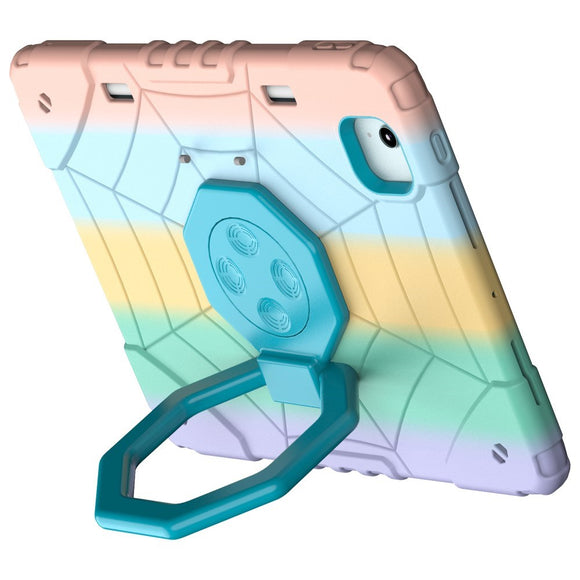 EIDERWOOD iPad Air 11" (2026 / 2025 / 2024) Børne Cover m. Kickstand & Håndtag - Regnbue