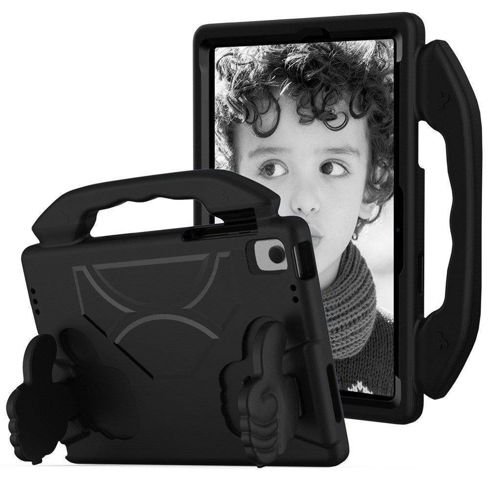Samsung Galaxy Tab A11+ (Plus) / A9+ (Plus) EIDERWOOD Børne Cover - Thumb Kickstand Cover - Sort