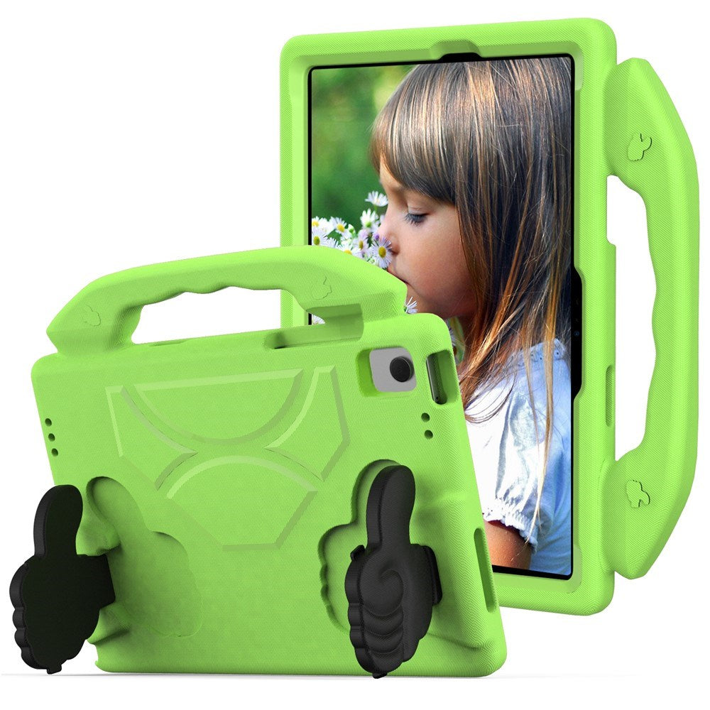 Samsung Galaxy Tab A11+ (Plus) / A9+ (Plus) EIDERWOOD Børne Cover - Thumb Kickstand Cover - Grøn