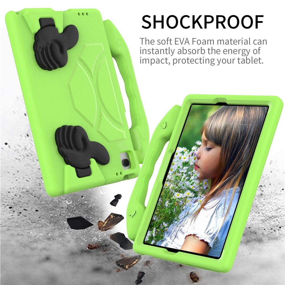 Samsung Galaxy Tab A11+ (Plus) / A9+ (Plus) EIDERWOOD Børne Cover - Thumb Kickstand Cover - Grøn