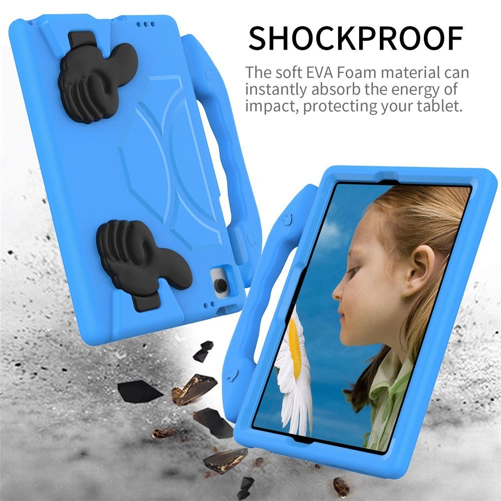 Samsung Galaxy Tab A11+ (Plus) / A9+ (Plus) EIDERWOOD Børne Cover - Thumb Kickstand Cover - Blå