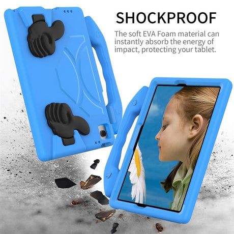 Samsung Galaxy Tab A11+ (Plus) / A9+ (Plus) EIDERWOOD Børne Cover - Thumb Kickstand Cover - Blå
