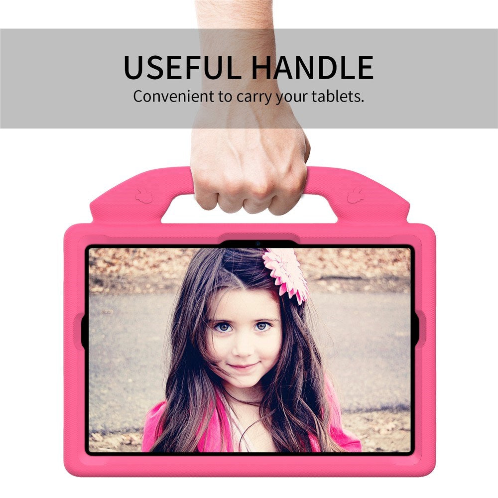 Samsung Galaxy Tab A11+ (Plus) / A9+ (Plus) EIDERWOOD Børne Cover - Thumb Kickstand Cover - Lyserød