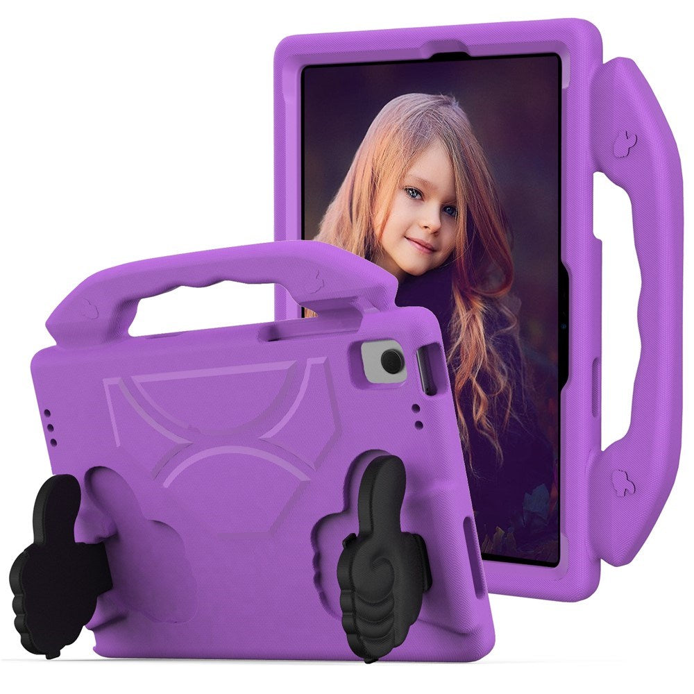 Samsung Galaxy Tab A11+ (Plus) / A9+ (Plus) EIDERWOOD Børne Cover - Thumb Kickstand Cover - Lilla