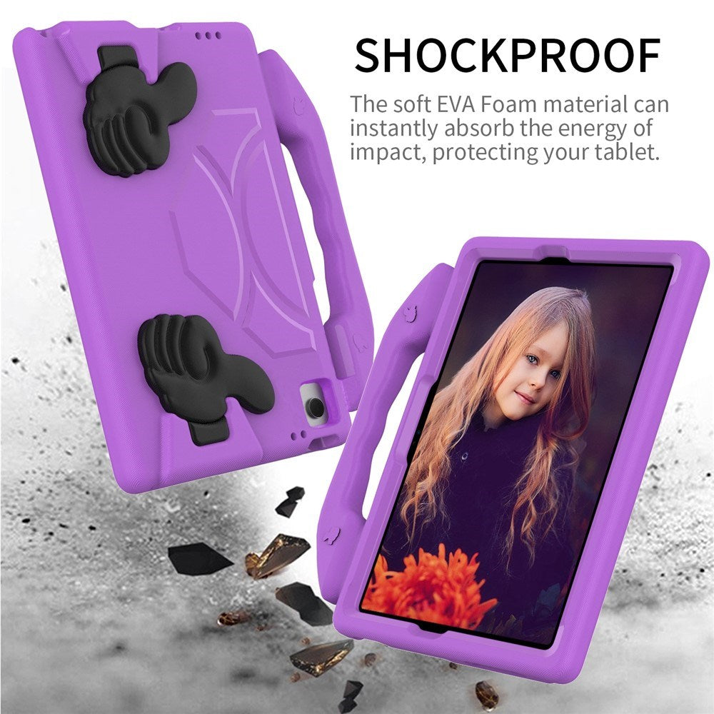 Samsung Galaxy Tab A11+ (Plus) / A9+ (Plus) EIDERWOOD Børne Cover - Thumb Kickstand Cover - Lilla