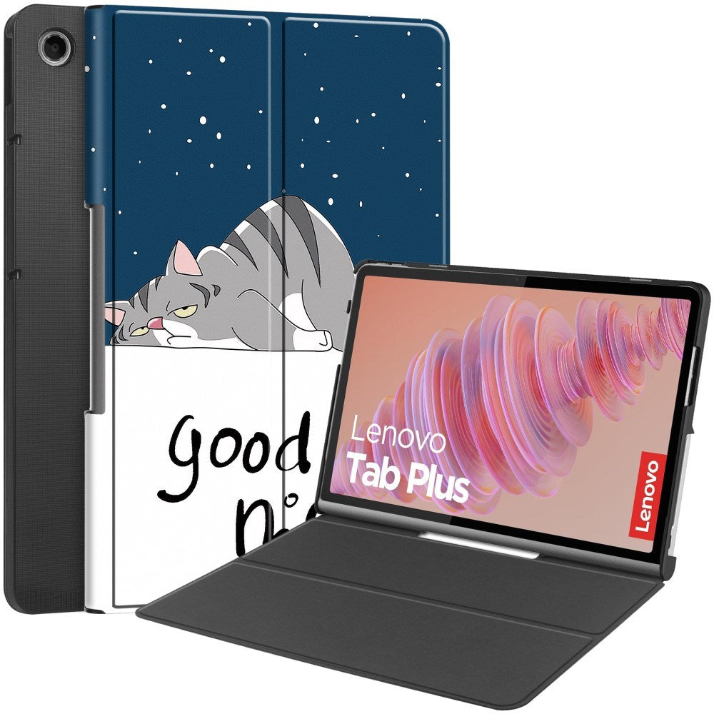 EIDERWOOD Lenovo Tab Plus 11.5" Vegansk Læder Cover m. Mønster - Kat