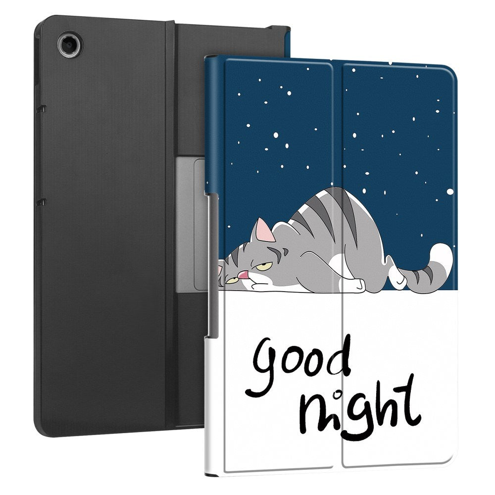 EIDERWOOD Lenovo Tab Plus 11.5" Vegansk Læder Cover m. Mønster - Kat