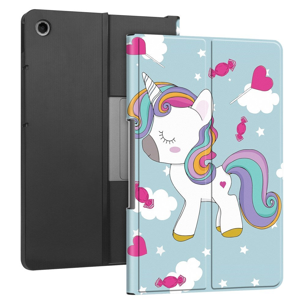 EIDERWOOD Lenovo Tab Plus 11.5" Vegansk Læder Cover m. Mønster - Enhjørning