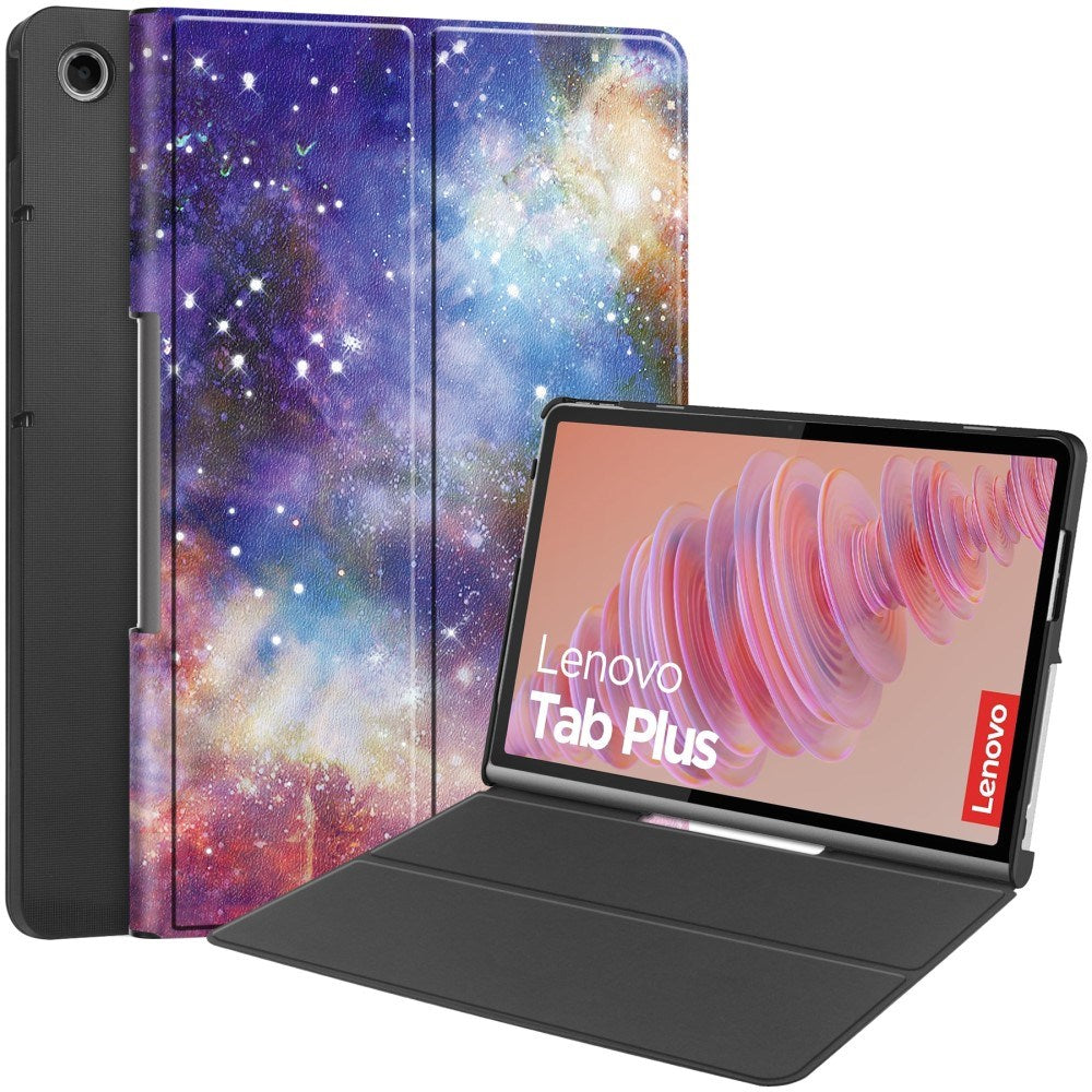 EIDERWOOD Lenovo Tab Plus 11.5" Vegansk Læder Cover m. Mønster - Galakse