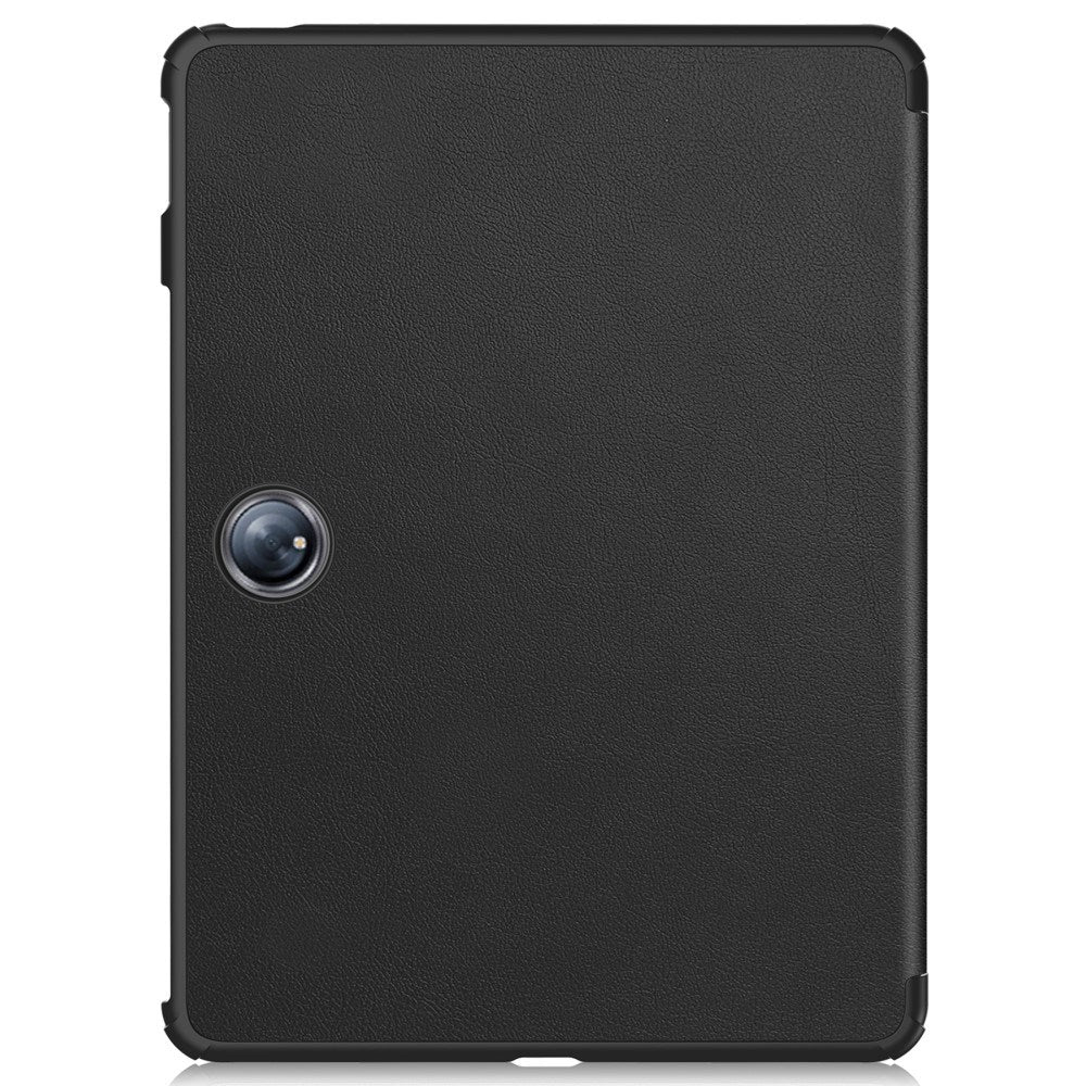OnePlus Pad 2 Tri-Fold Læder Cover m. Vågeblus Funktion - Sort