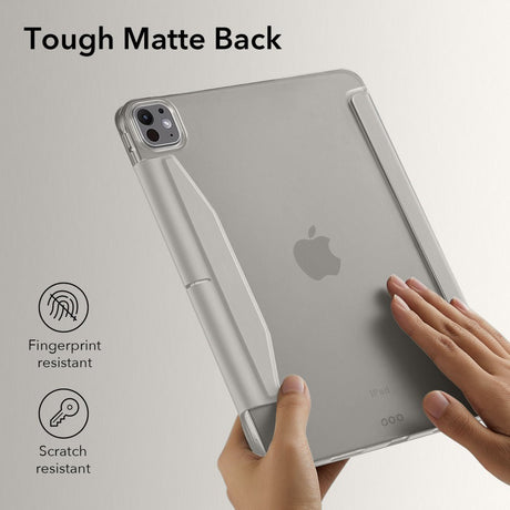 iPad Pro 13" (2025 / 2024) ESR Tri-Fold Flip Cover m. Apple Pencil Holder - Grå