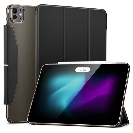 iPad Pro 11" (2025 / 2024) ESR Tri-Fold Flip Cover m. Apple Pencil Holder - Sort