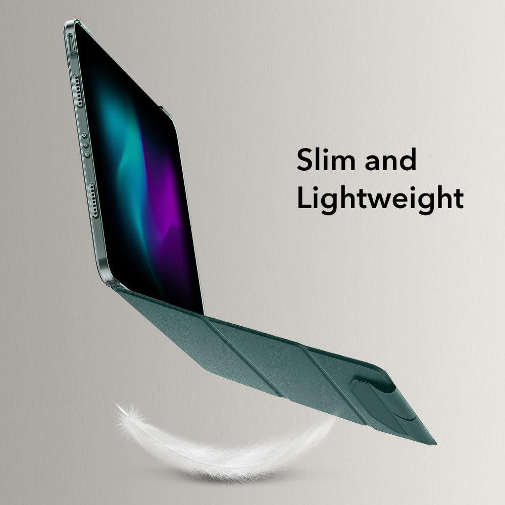 iPad Pro 11" (2025 / 2024) ESR Tri-Fold Flip Cover m. Apple Pencil Holder - Grøn