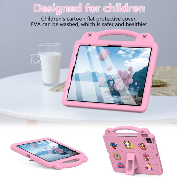 EIDERWOOD iPad Air 13" (2026 / 2025 / 2024) / Pro 13" (2025 / 2024) /12.9" (2022-2018) Børne Cover m. Kickstand & Håndholder - Lyserød