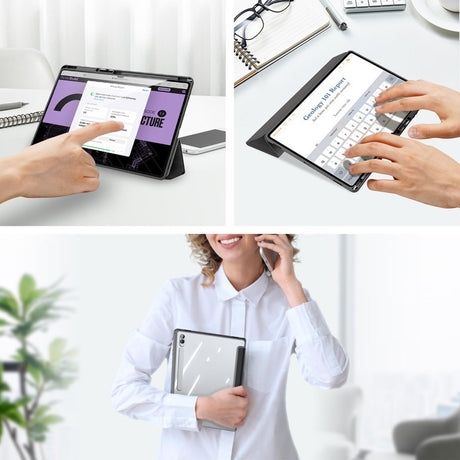 Samsung Galaxy Tab S10 Ultra Shockproof Cover m. Penholder - DUX DUCIS TOBY Series - Sort
