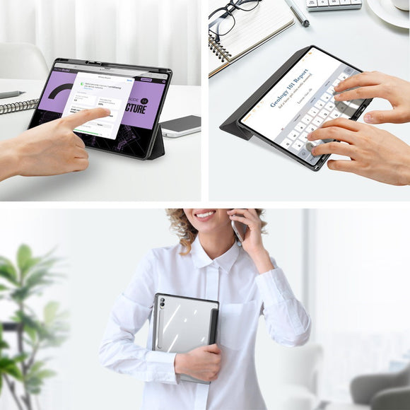 Samsung Galaxy Tab S10 Ultra Shockproof Cover m. Penholder - DUX DUCIS TOBY Series - Sort