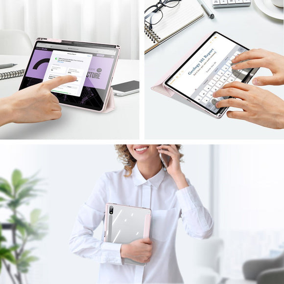 Samsung Galaxy Tab S10 Plus Shockproof Cover m. Penholder - DUX DUCIS TOBY Series - Lyserød