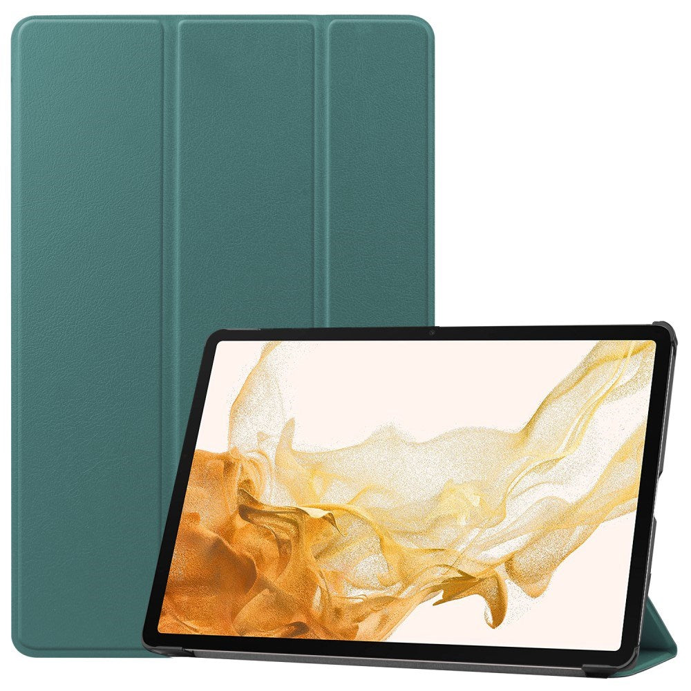 EIDERWOOD Samsung Galaxy Tab S10 Plus Vegansk Læder Cover m. Ståfunktion - Grøn