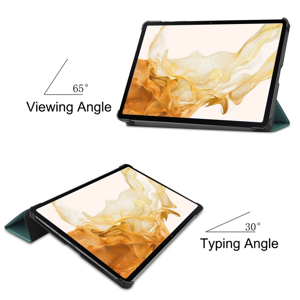 EIDERWOOD Samsung Galaxy Tab S10 Plus Vegansk Læder Cover m. Ståfunktion - Grøn