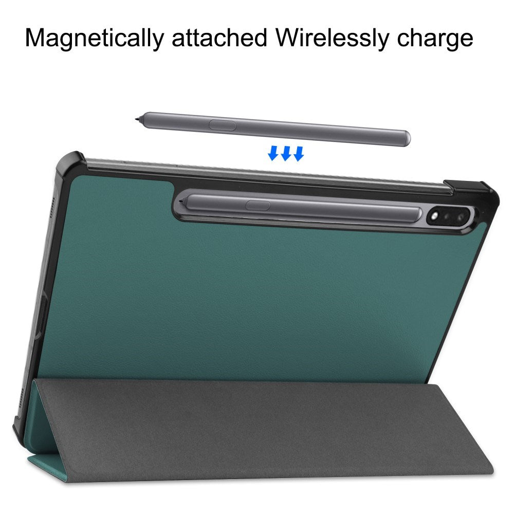 EIDERWOOD Samsung Galaxy Tab S10 Plus Vegansk Læder Cover m. Ståfunktion - Grøn