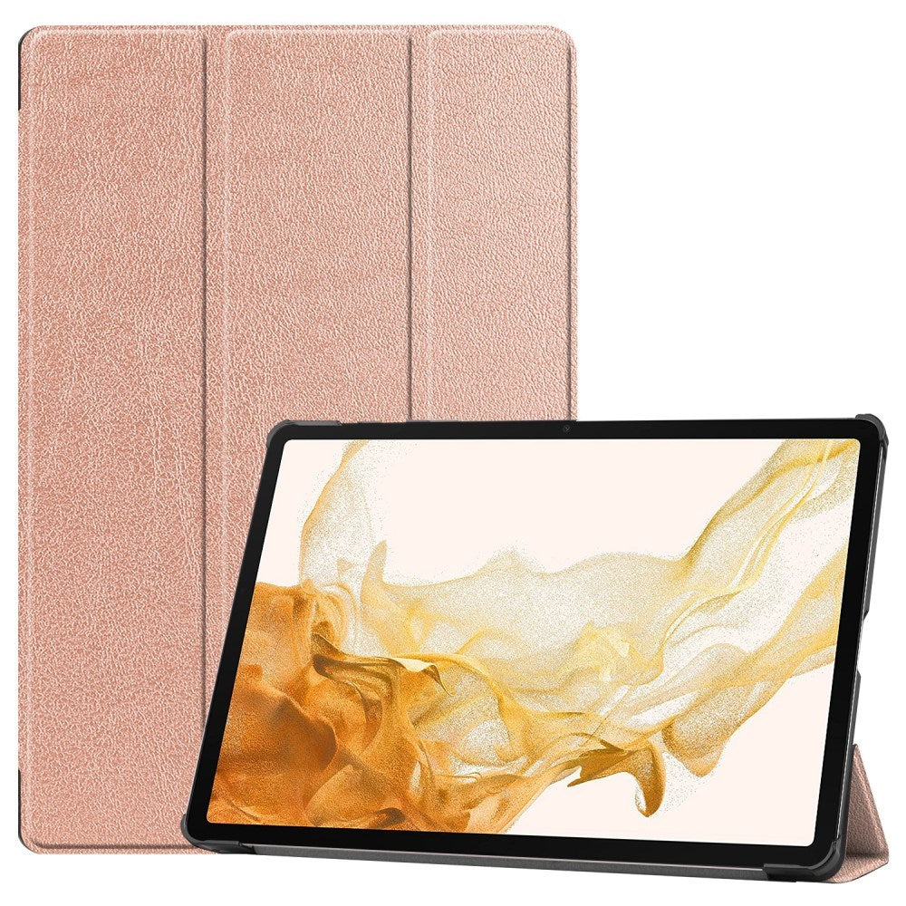 EIDERWOOD Samsung Galaxy Tab S10 Plus Vegansk Læder Cover m. Ståfunktion - Rosenguld