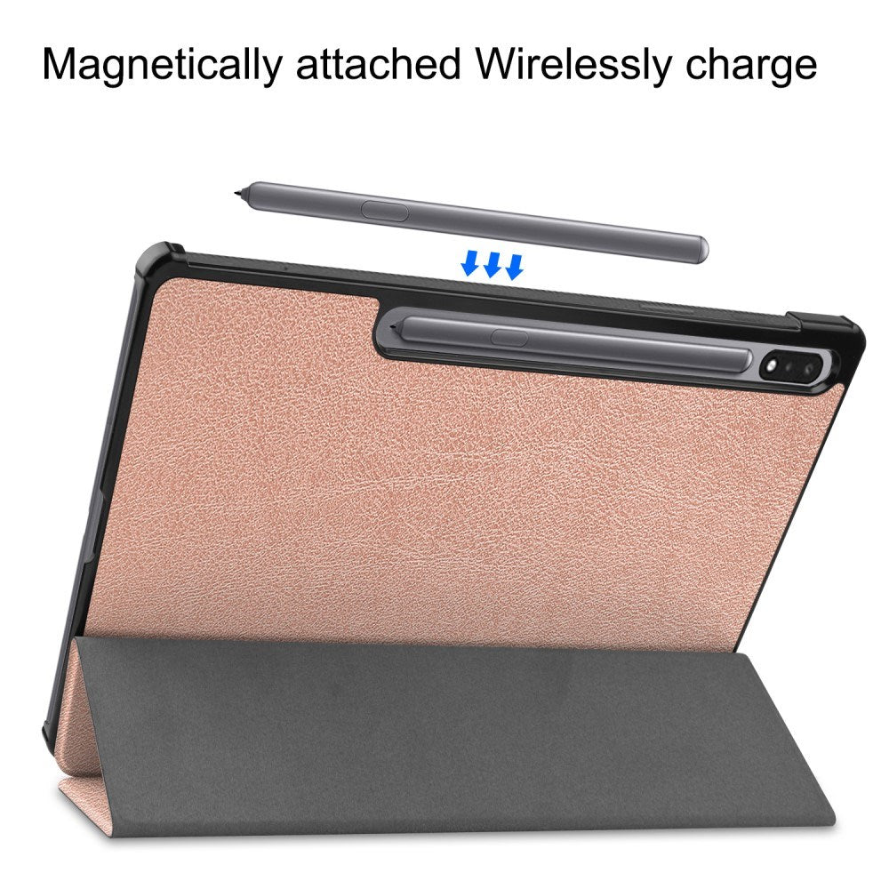 EIDERWOOD Samsung Galaxy Tab S10 Plus Vegansk Læder Cover m. Ståfunktion - Rosenguld