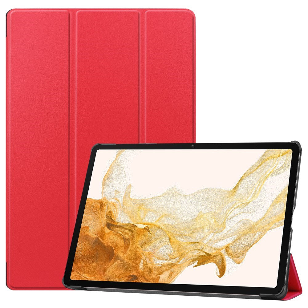 EIDERWOOD Samsung Galaxy Tab S10 Plus Vegansk Læder Cover m. Ståfunktion - Rød