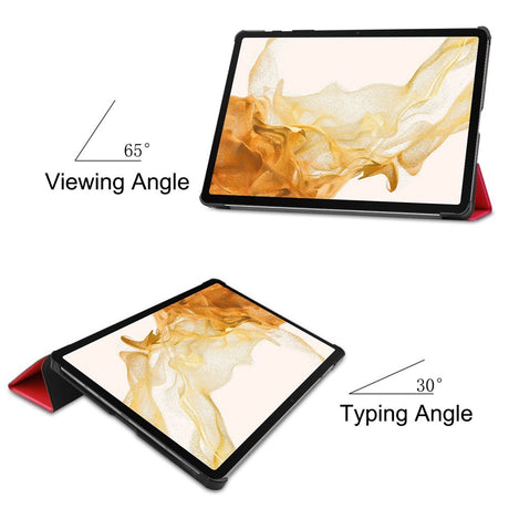 EIDERWOOD Samsung Galaxy Tab S10 Plus Vegansk Læder Cover m. Ståfunktion - Rød