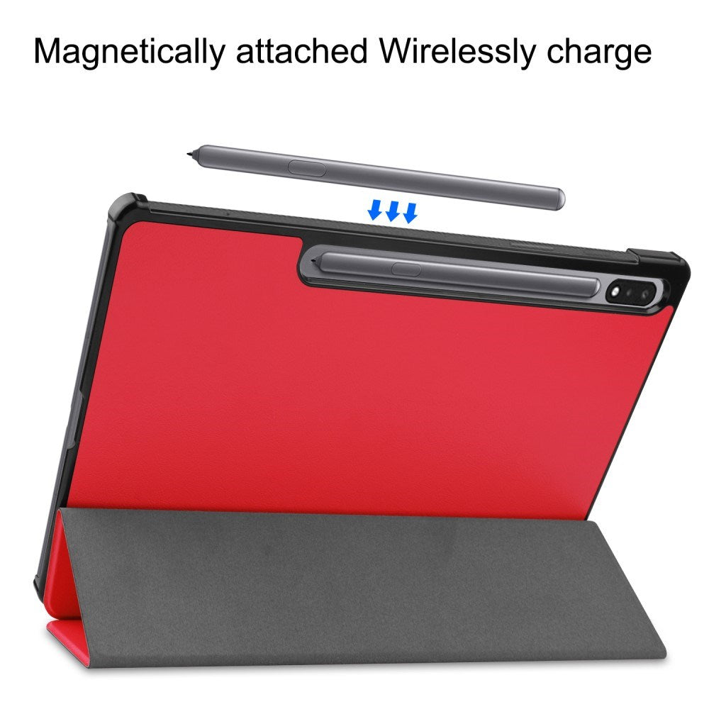 EIDERWOOD Samsung Galaxy Tab S10 Plus Vegansk Læder Cover m. Ståfunktion - Rød