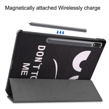 EIDERWOOD Samsung Galaxy Tab S10 Plus Vegansk Læder Cover m. Mønster - "Don't Touch Me"