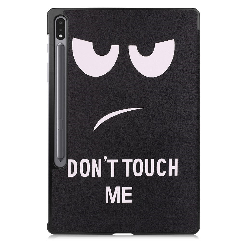 EIDERWOOD Samsung Galaxy Tab S10 Plus Vegansk Læder Cover m. Mønster - "Don't Touch Me"
