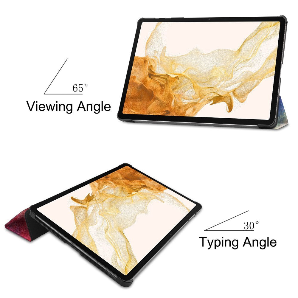EIDERWOOD Samsung Galaxy Tab S10 Plus Vegansk Læder Cover m. Mønster - Galakse