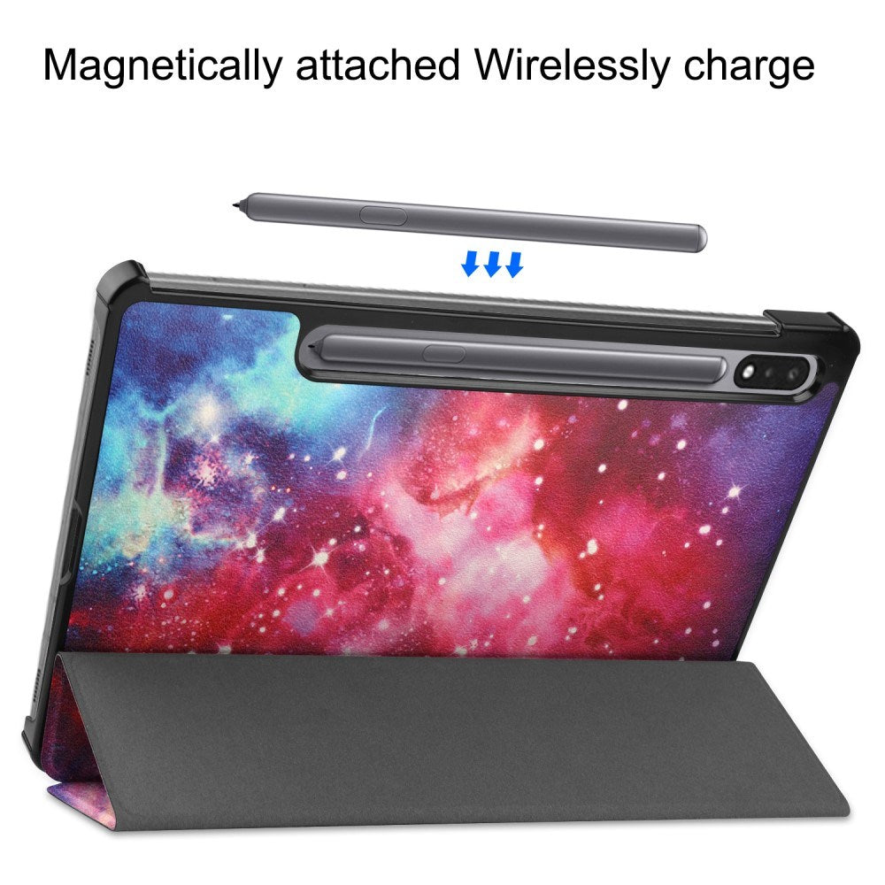 EIDERWOOD Samsung Galaxy Tab S10 Plus Vegansk Læder Cover m. Mønster - Galakse