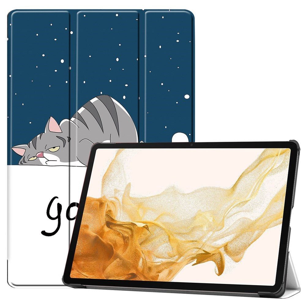 EIDERWOOD Samsung Galaxy Tab S10 Plus Vegansk Læder Cover m. Mønster - Kat
