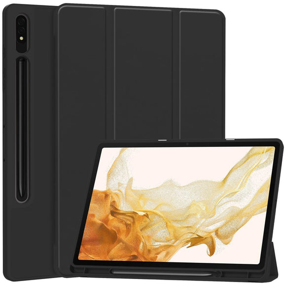 EIDERWOOD Samsung Galaxy Tab S10 Plus Cover i Vegansk Læder m. Ståfunktion & Pen Holder - Sort