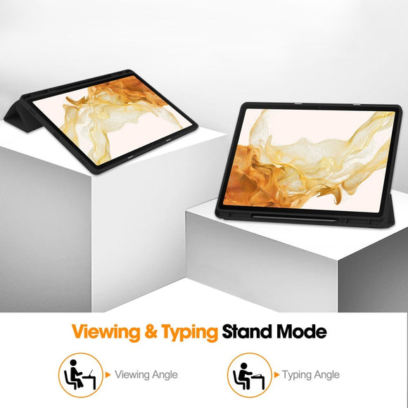 EIDERWOOD Samsung Galaxy Tab S10 Plus Cover i Vegansk Læder m. Ståfunktion & Pen Holder - Sort