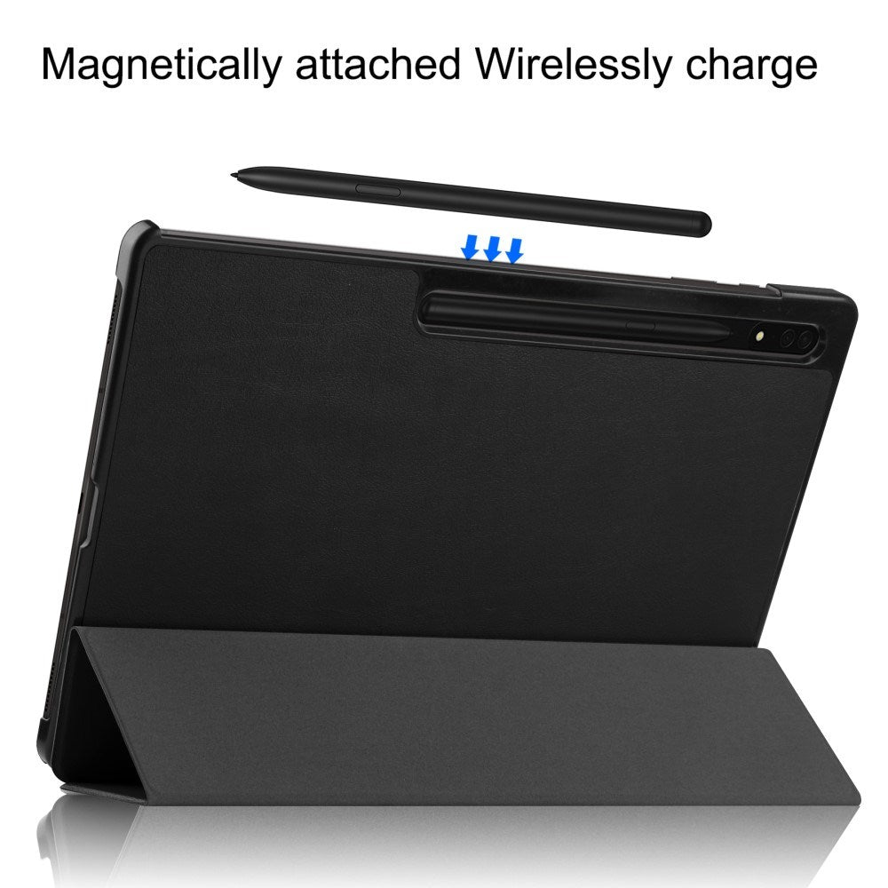 EIDERWOOD Samsung Galaxy Tab S10 Ultra Tri-Fold Læder Cover m. Pencil Holder - Sort