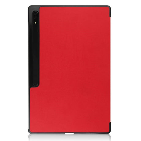 EIDERWOOD Samsung Galaxy Tab S10 Ultra Tri-Fold Læder Cover m. Pencil Holder - Rød