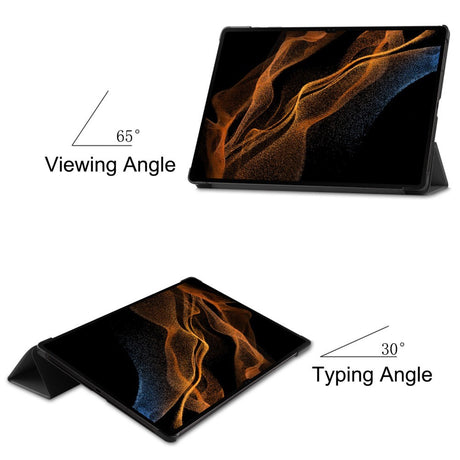 EIDERWOOD Samsung Galaxy Tab S10 Ultra Tri-Fold Læder Cover m. Pencil Holder - Grå